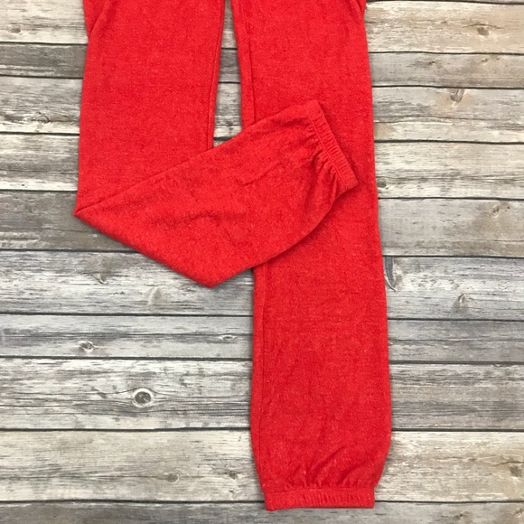 New Wildfox Basic Jogger Sweatpants in Red - Picture 4 of 6
